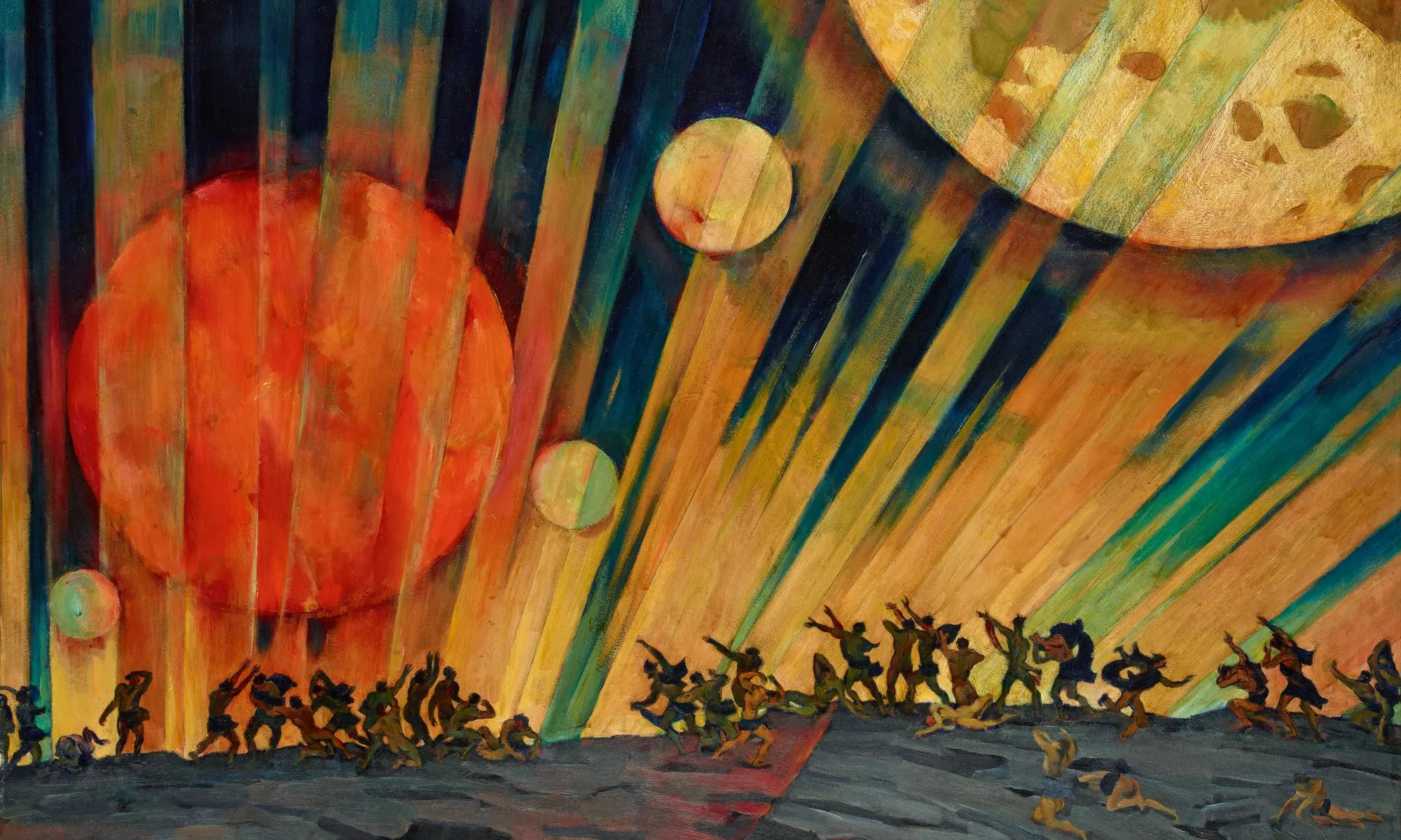 “New Planet,” symbolist painting by Konstantin Yuon (1921).